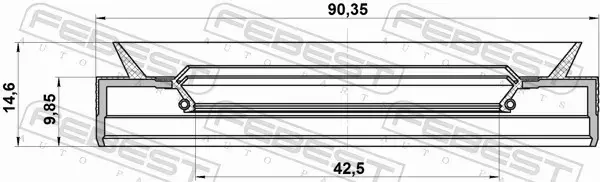 FEBEST USZCZELNIACZ WAŁU NAP 95PES-44901015C 