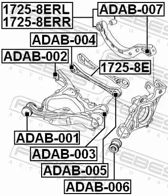 FEBEST TULEJA WAHACZA ADAB-001 