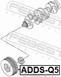 FEBEST KOŁO PASOWE WAŁU ADDS-Q5 