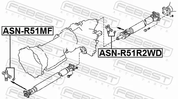 FEBEST KRZYŻAK WAŁU ASN-R51R2WD 