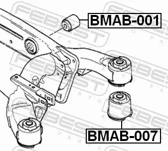 FEBEST TULEJA ZAWIESZENIA BMAB-007 