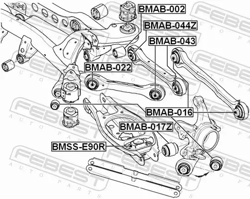 FEBEST TULEJA WAHACZA BMAB-016 