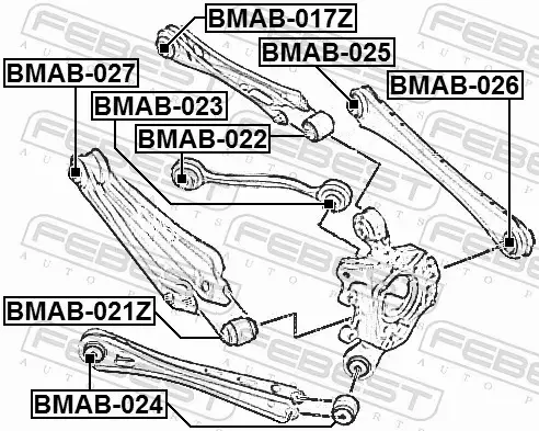 FEBEST TULEJA ZAWIESZENIA BMAB-021Z 