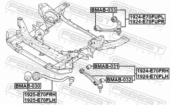 FEBEST TULEJA ZAWIESZENIA BMAB-032 