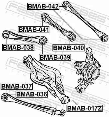 FEBEST TULEJA WAHACZA BMAB-036 