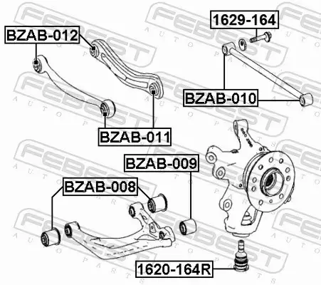 FEBEST TULEJA WAHACZA BZAB-010 