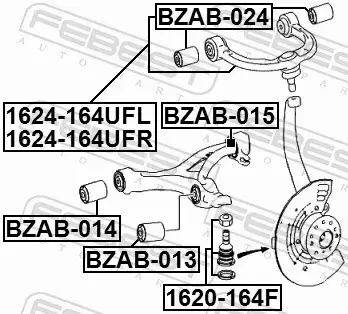 FEBEST TULEJA WAHACZA BZAB-015 