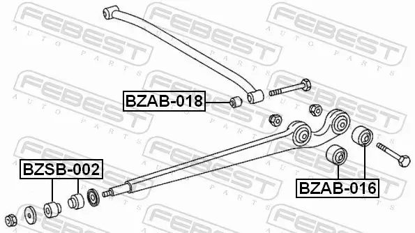 FEBEST TULEJA BELKI BZAB-016 