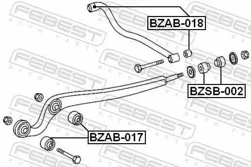 FEBEST TULEJA BELKI BZAB-017 