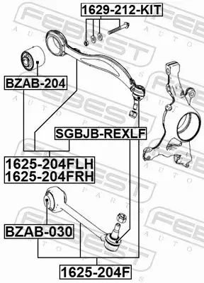 FEBEST TULEJA ZAWIESZENIA BZAB-030 