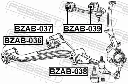 FEBEST TULEJA ZAWIESZENIA BZAB-036 