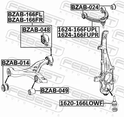 FEBEST TULEJA WAHACZA BZAB-049 