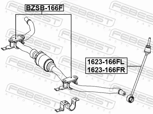 FEBEST TULEJA STABILIZATORA BZSB-166F 