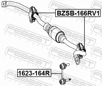 FEBEST TULEJA STABILIZATORA BZSB-166RV1 