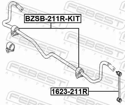 FEBEST TULEJA STABILIZATORA BZSB-211R-KIT 