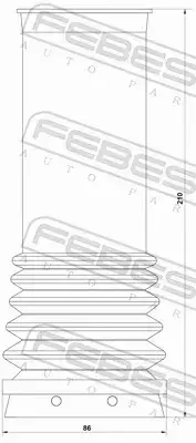 FEBEST OSŁONA AMORTYZATORA BZSHB-906F-KIT 