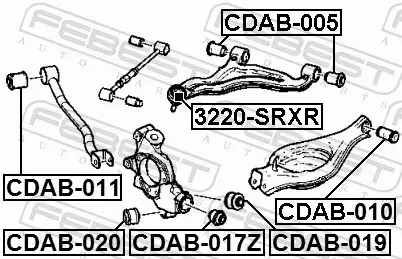 FEBEST TULEJA ZAWIESZENIA CDAB-010 