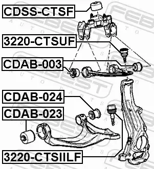 FEBEST TULEJA ZAWIESZENIA CDAB-023 