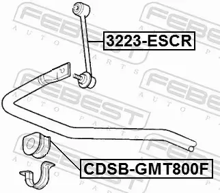 FEBEST TULEJA STABILIZATORA CDSB-GMT800F 