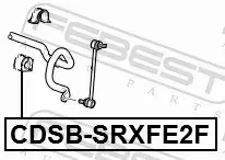 FEBEST TULEJA STABILIZATORA CDSB-SRXFE2F 