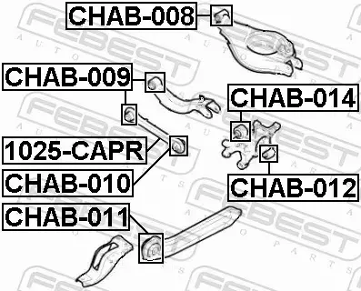 FEBEST TULEJA WAHACZA CHAB-010 