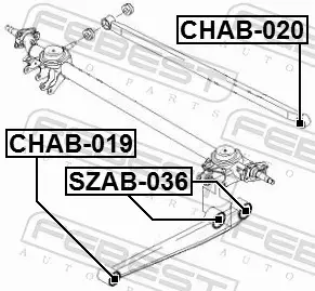 FEBEST TULEJA ZAWIESZENIA CHAB-020 