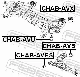 FEBEST TULEJA ZAWIESZENIA CHAB-AVB 