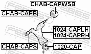 FEBEST TULEJA WAHACZA CHAB-CAPS 