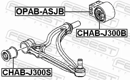 FEBEST TULEJA WAHACZA CHAB-J300B 