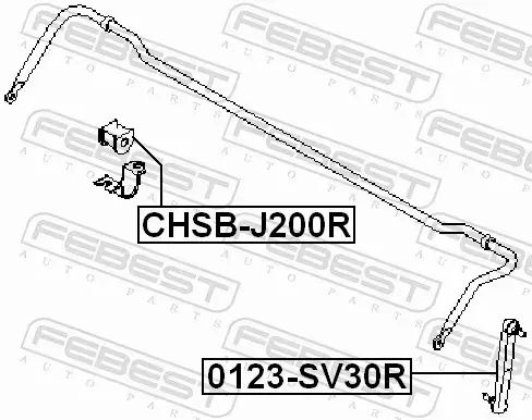 FEBEST TULEJA STABILIZATORA CHSB-J200R 