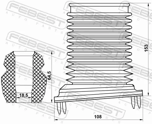 FEBEST OSŁONA AMORTYZATORA CHSHB-T250F-KIT 