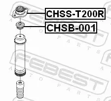 FEBEST PODUSZKA AMORTYZATORA CHSS-T200R 