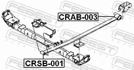 FEBEST TULEJA RESORA CRAB-003 