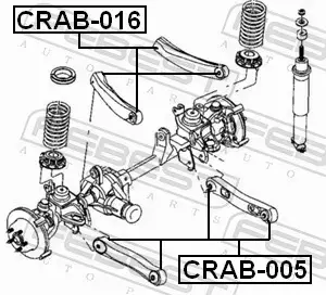 FEBEST TULEJA WAHACZA CRAB-005 