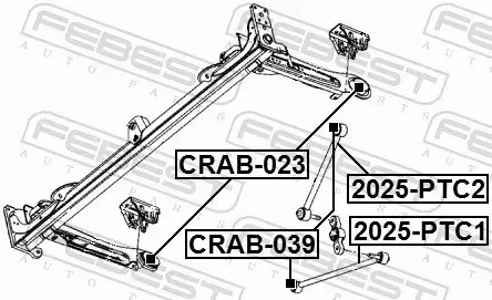 FEBEST TULEJA WAHACZA CRAB-023 