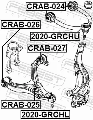 FEBEST TULEJA WAHACZA CRAB-025 