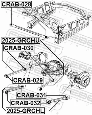 FEBEST TULEJA WAHACZA CRAB-030 