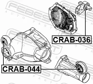 FEBEST TULEJA MOSTU CRAB-036 