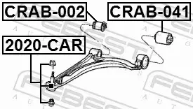 FEBEST TULEJA WAHACZA CRAB-041 