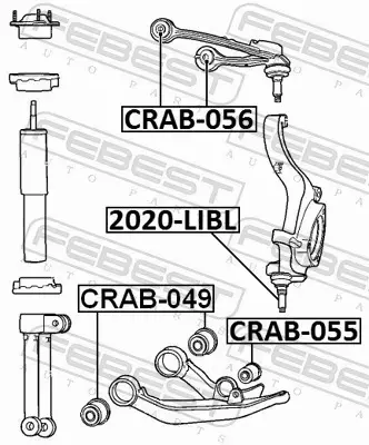 FEBEST TULEJA WAHACZA CRAB-049 