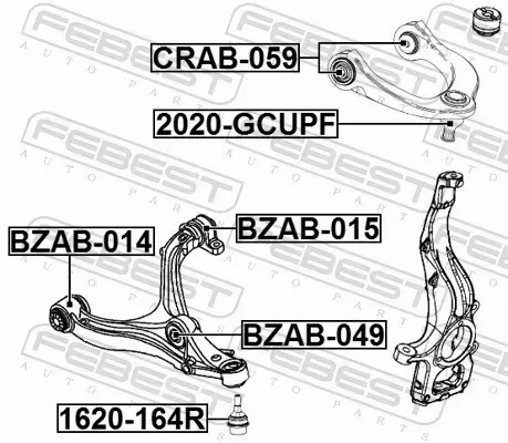 FEBEST TULEJA ZAWIESZENIA CRAB-059 