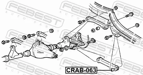 FEBEST TULEJA ZAWIESZENIA CRAB-063 