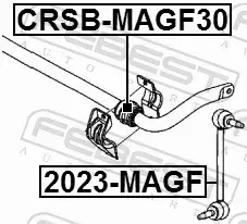 FEBEST GUMA STABILIZATORA CRSB-MAGF30 