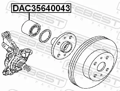 FEBEST ŁOŻYSKO KOŁA DAC35640043 