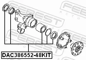 FEBEST ŁOŻYSKO KOŁA DAC386552-48KIT 