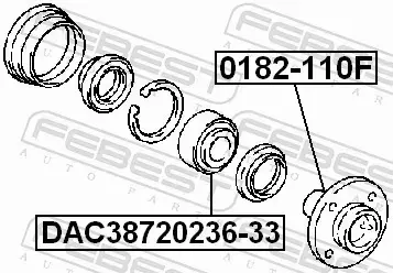 FEBEST ŁOŻYSKO KOŁA DAC38720236-33 