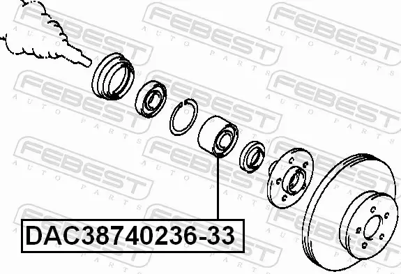 FEBEST ŁOŻYSKO KOŁA DAC38740236-33 