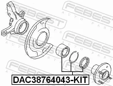 FEBEST ŁOŻYSKO KOŁA DAC38764043-KIT 