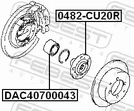 FEBEST ŁOŻYSKO KOŁA DAC40700043 