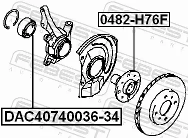 FEBEST ŁOŻYSKO KOŁA DAC40740036-34 